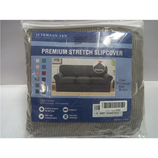 NEW PREMIUM STRETCH SLIP COVER, BEIGE, LOVESEAT
