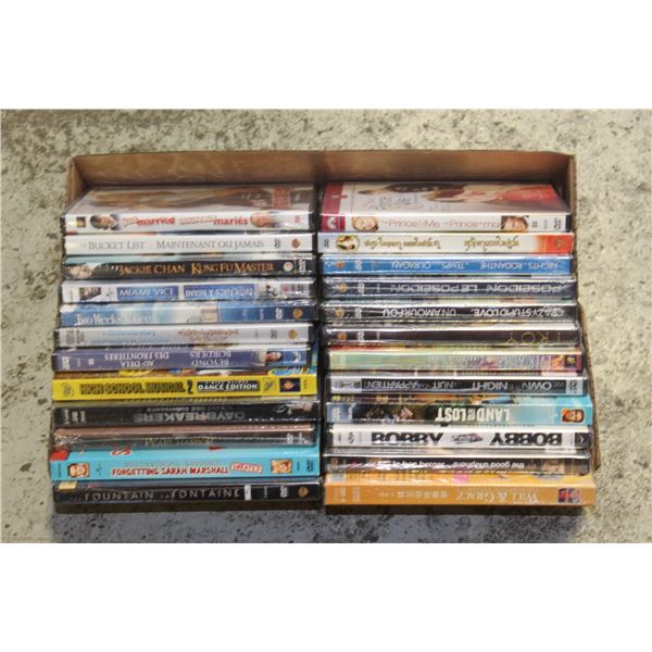 LOT OF 24 UNOPENED DVDS