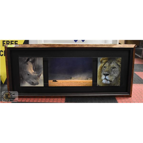 WALL HANGING DECOR - RHINO + LION