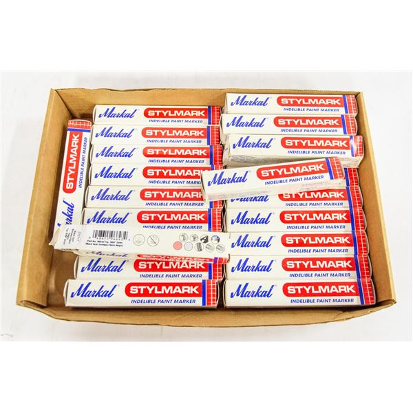 LOT OF MARKAL STYLMARK INDELIBLE PAINT MARKERS