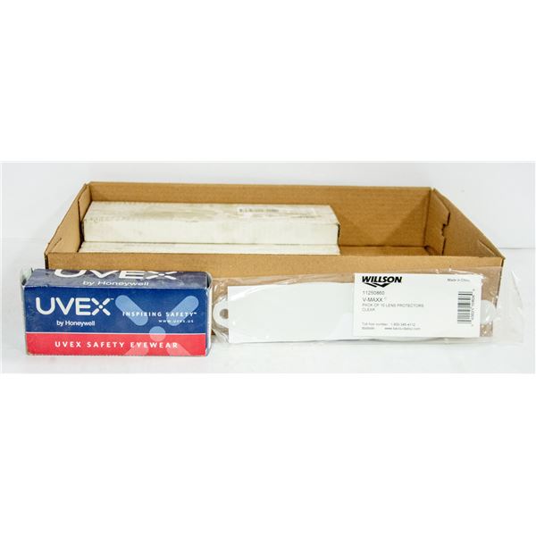 SAFETY GLASSES + LENS PROTECTORS