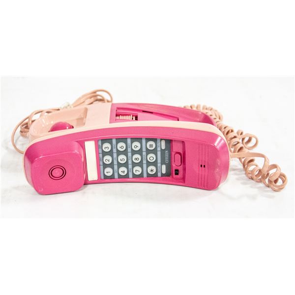 VINTAGE 1980'S CITIZEN PINK PUSH BUTTON PHONE