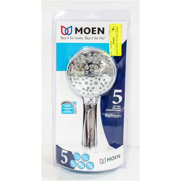 SEALED MOEN 5 SETTING CHROME