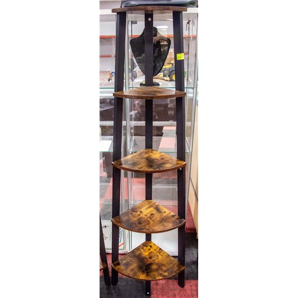 NEWLY ASSEMBLED 5 TIER CORNER SHELF