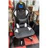 Image 1 : NEWLY ASSEMBLED BLACK AND WHITE GAMING CHAIR