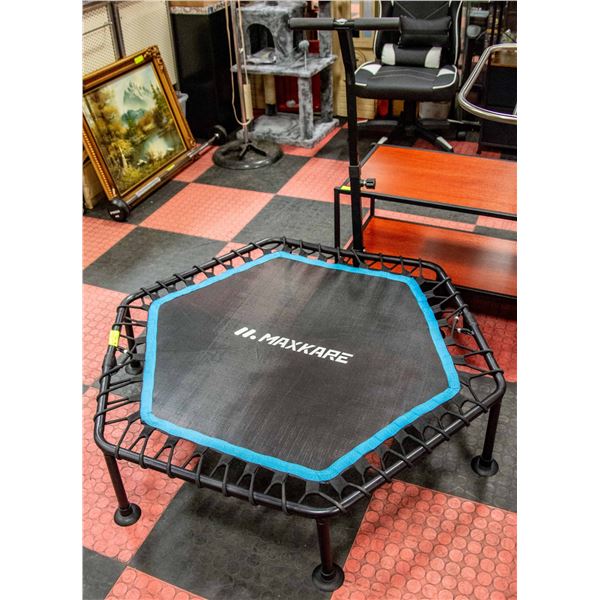 NEWLY ASSEMBLED MAXKARE MINI FITNESS TRAMPOLINE