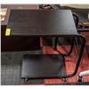 Image 1 : NEWLY ASSEMBLED BLACK SIDE TABLE WITH WHEELS AND