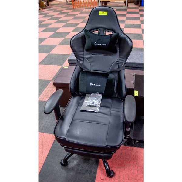 NEWLY ASSEMBLED BLACK VON RACER GAMING CHAIR