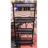Image 1 : NEWLY ASSEMBLED BLACK 4 TIER METAL ROLLING RACK