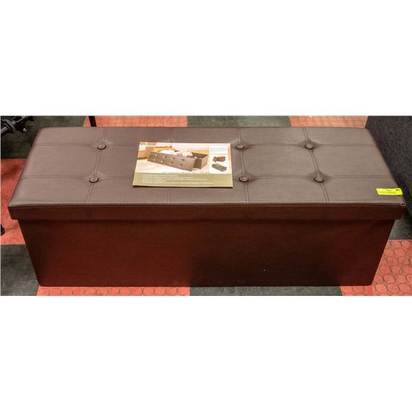 SONGMICS LEATHER STYLE OTTOMAN STORAGE CHEST