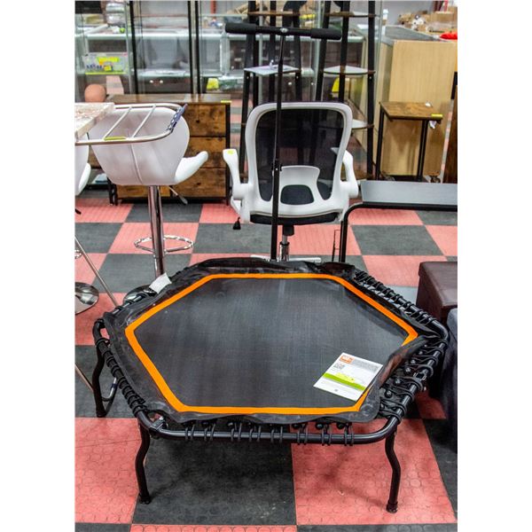 50" MINI FITNESS TRAMPOLINE WITH ORANGE TRIM