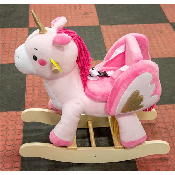 NEWLY ASSEMBLED KIDS ROCKING HORSE UNICORN