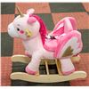 Image 1 : NEWLY ASSEMBLED KIDS ROCKING HORSE UNICORN