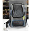 Image 2 : NEWLY ASSEMBLED PET CARRIER BACKPACK, BLUE/GREY