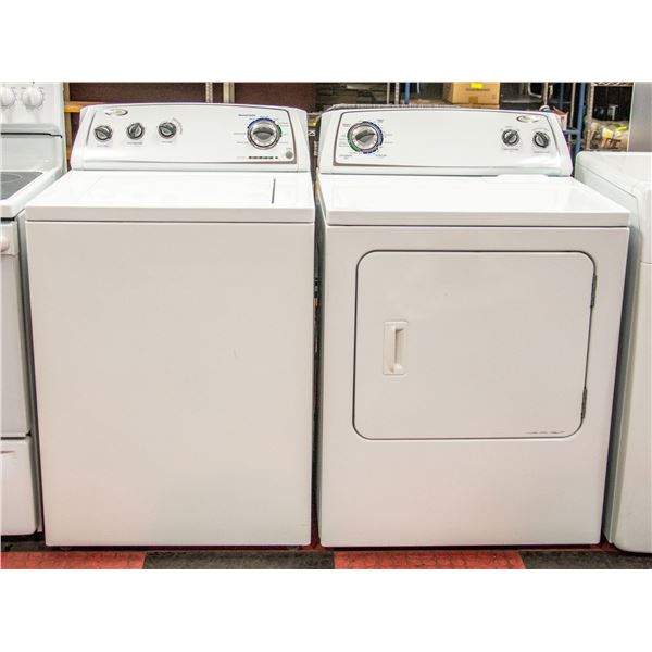 WHIRLPOOL TOP LOAD WASHER AND DRYER