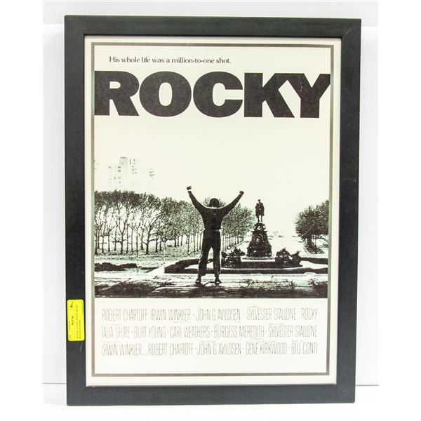 CLASSIC ROCKY MOVIE POSTER IN FRAME 18" X 24"