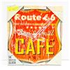 Image 1 : NEW ROUTE 66 CAFE CLOCK / SIGN