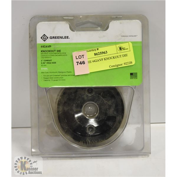 GREENLEE 442AVP KNOCKOUT DIE