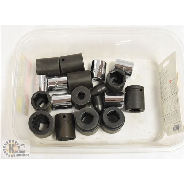 BOX OF HD REG/IMPACT SOCKETS