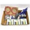 Image 1 : LOT OF PAINT BRUSHES, 3M TAPE, LIGHT BULBS & MORE