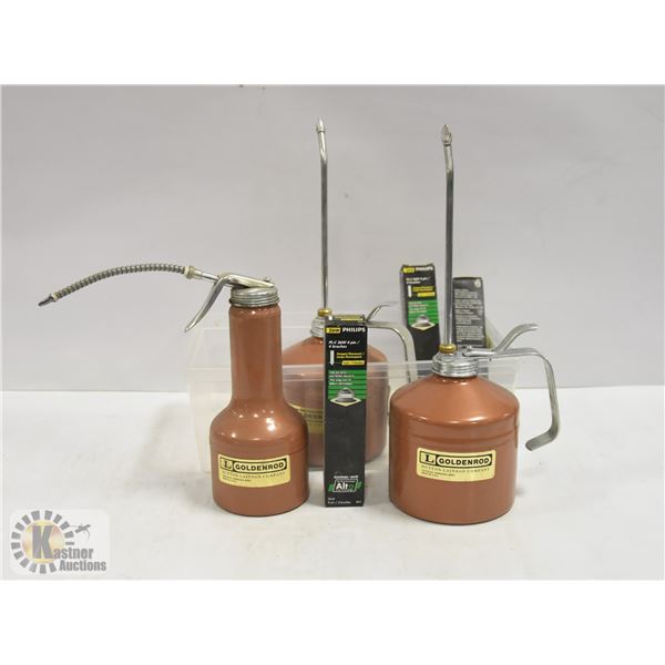 FLAT OF OILERS AND 4 PIN FLUORESCENT BULBS