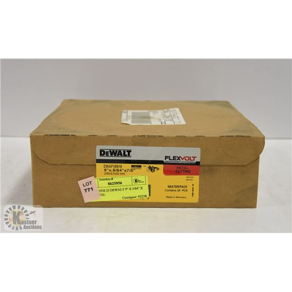 CASE WITH 25 DEWALT 9" X 5/64" X 7/8" METAL