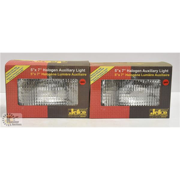 LOT OF 2 JETCO 6X7" 24V HALOGEN H3 BULBS