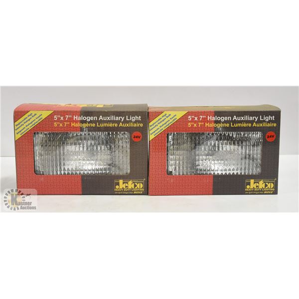 LOT OF 2 JETCO 6X7" 24V HALOGEN H3 BULBS