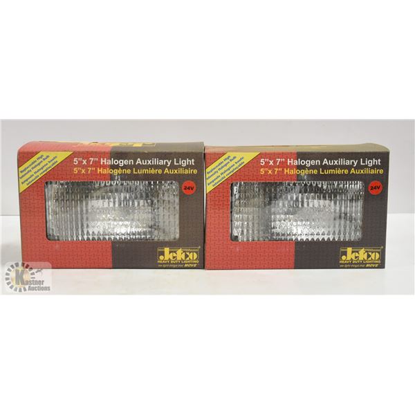 LOT OF 2 JETCO 6X7" 24V HALOGEN H3 BULBS
