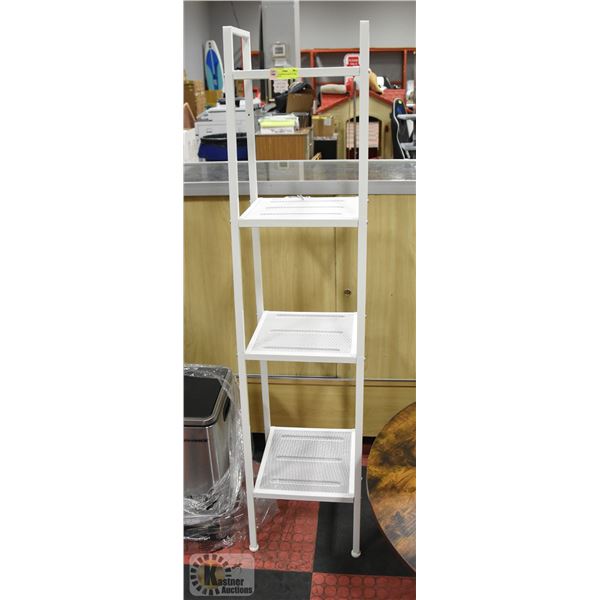 NEWLY ASSEMBLED WHITE 4 TIER SHELF/RACK