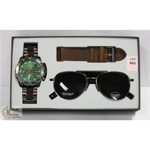 NEW VINCE CAMUTO WATCH & SUNGLASSES SET