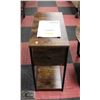 Image 1 : NEWLY ASSEMBLED RUSTIC BROWN SIDE TABLE W/ DRAWER