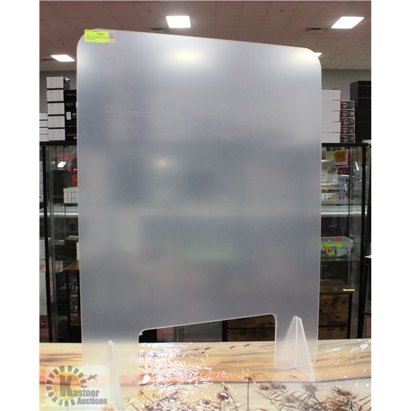 NEWLY ASSEMBLED PLASTIC CLEAR PARTITION