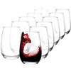 Image 1 : NEW SET OF 12 STEMLESS WINE GLASSES 14OZ
