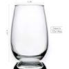 Image 2 : NEW SET OF 12 STEMLESS WINE GLASSES 14OZ