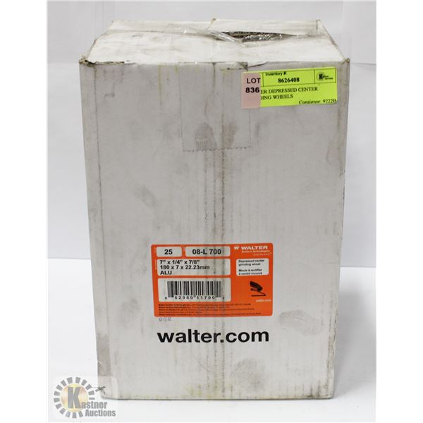 WALTER DEPRESSED CENTER GRINDING WHEELS