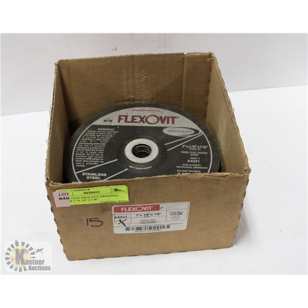FLEX OVIT FREE CUT GRINDING DISCS 7" X 1/8" X 7/8"