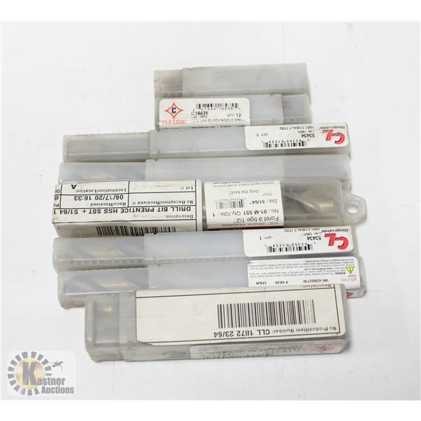 LOT OF VARIOUS SIZED DRILL BITS