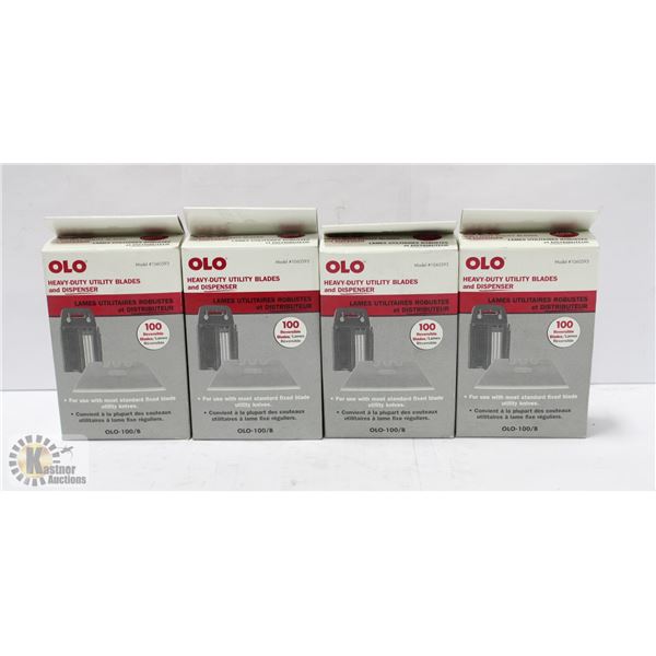 4 BOXES OF OLO HEAVY DUTY UTILITY BLADES +