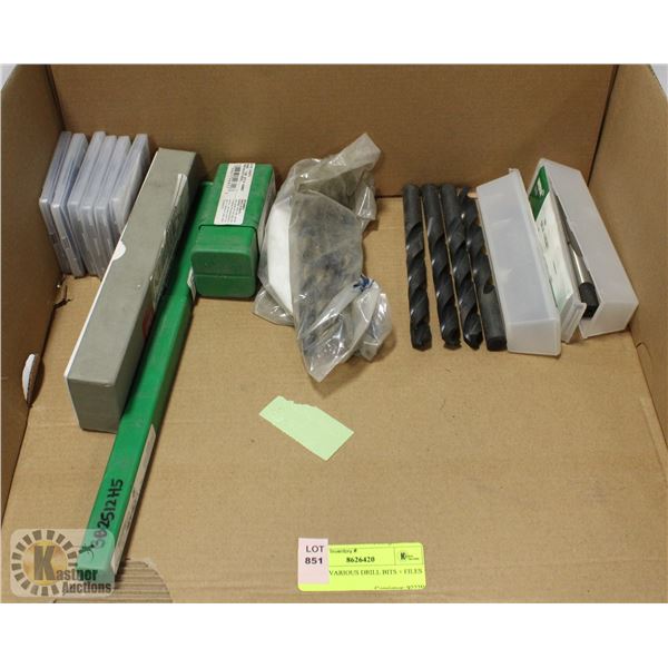 LOT OF VARIOUS DRILL BITS & FILES