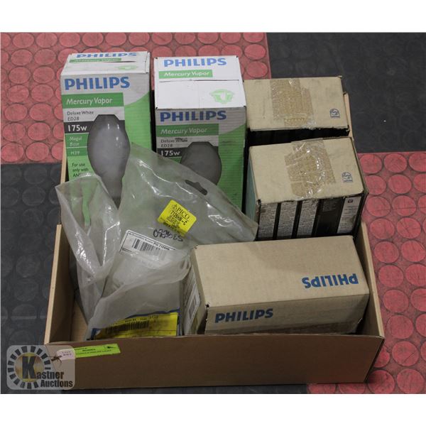 LOT OF VARIOUS PHILIPS LIGHT BULBS
