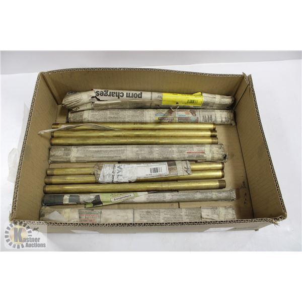 LOT OF BRASS BACKPACK FIRE EXT PISTOL POLES