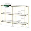 Image 3 : REPACKAGED VASAGLE CONSOLE TABLE WITH GOLD ACCENTS