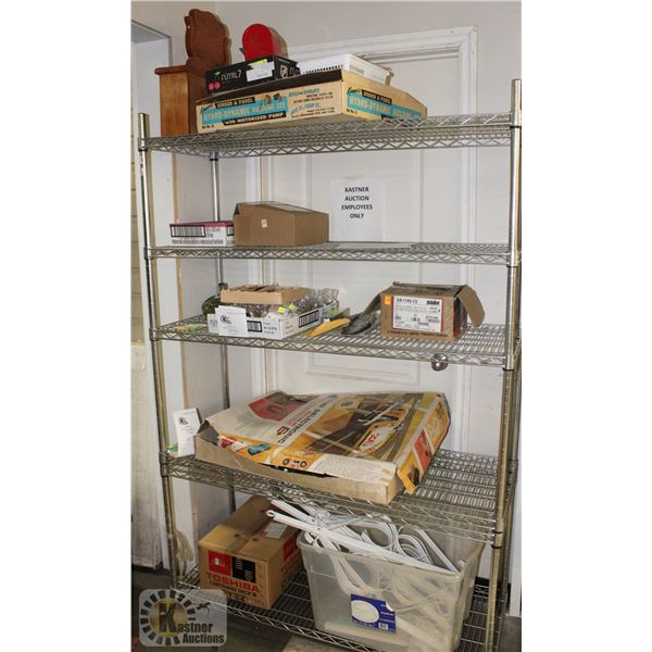 RACK OF UNCLAIMED MERCHANDISE