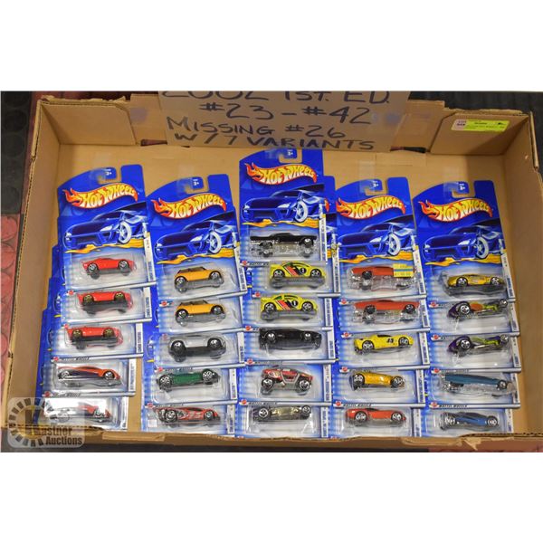 26 NEW HOT WHEELS - 2002 FIRST EDITIONS