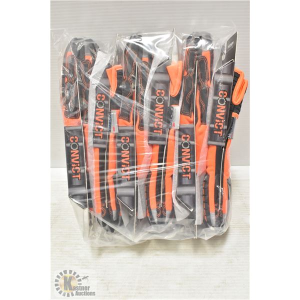LOT OF 6 WINTER XXL CONVICT WATSON GLOVES