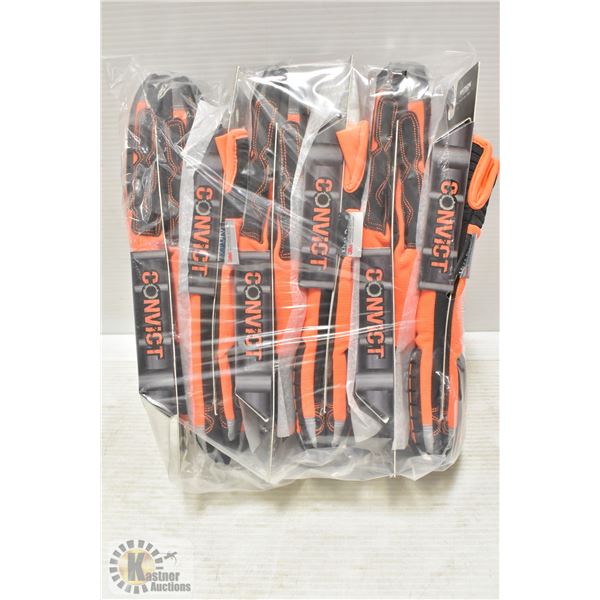 LOT OF 6 WINTER XXL CONVICT WATSON GLOVES