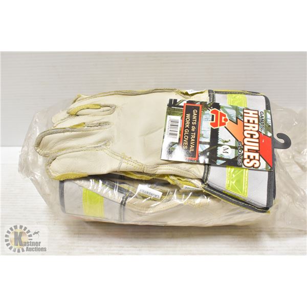 12 PAIRS OF HERCULES SZ M GLOVES