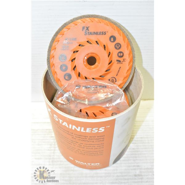 FX STAINLESS CUP DISCS 5" X 5/8" MOUNT ON