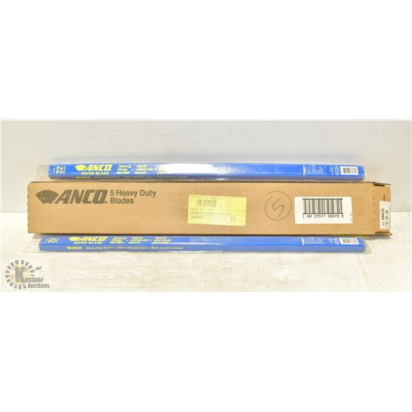 BOX OF 5 ARCO 5 HEAVY DUTY WIPER BLADES - 22" FLAT